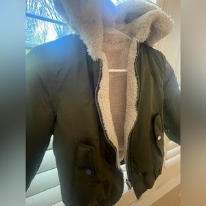 Zara girls reversible Fur jacket. Size 7.